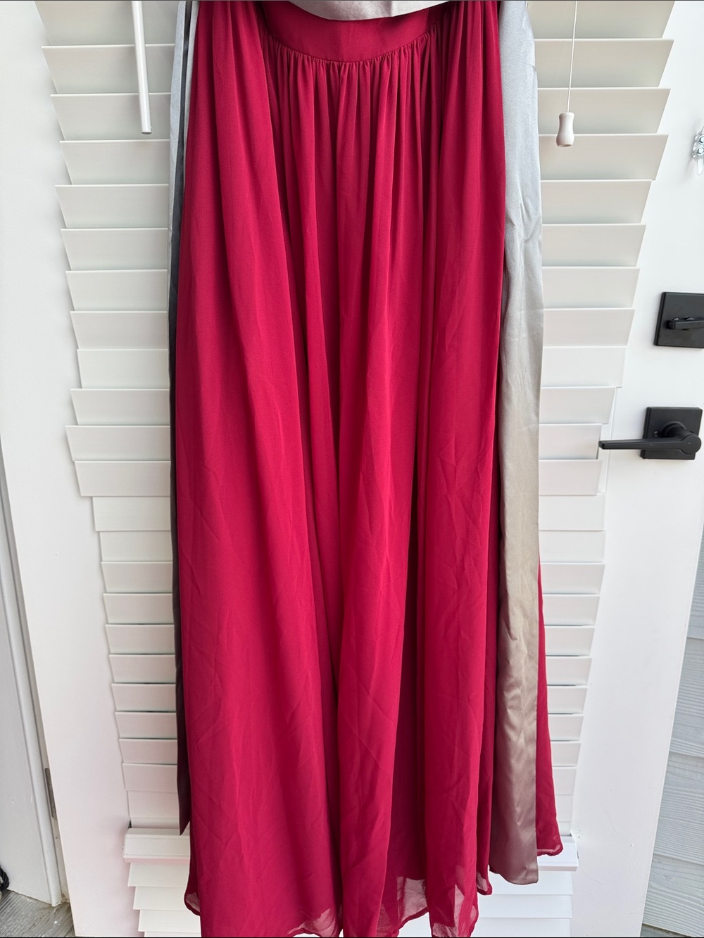 Azazie Raspberry Strapless Formal Gown - Picture 4 of 11